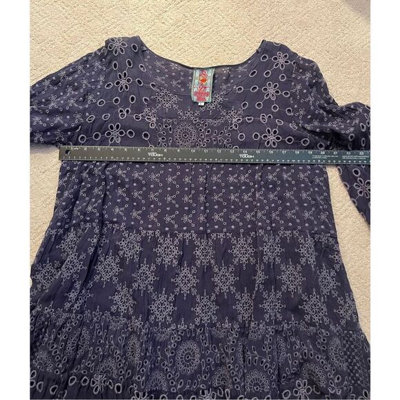 Johnny Was Eyelet Mini Dress - Picture 3 of 7